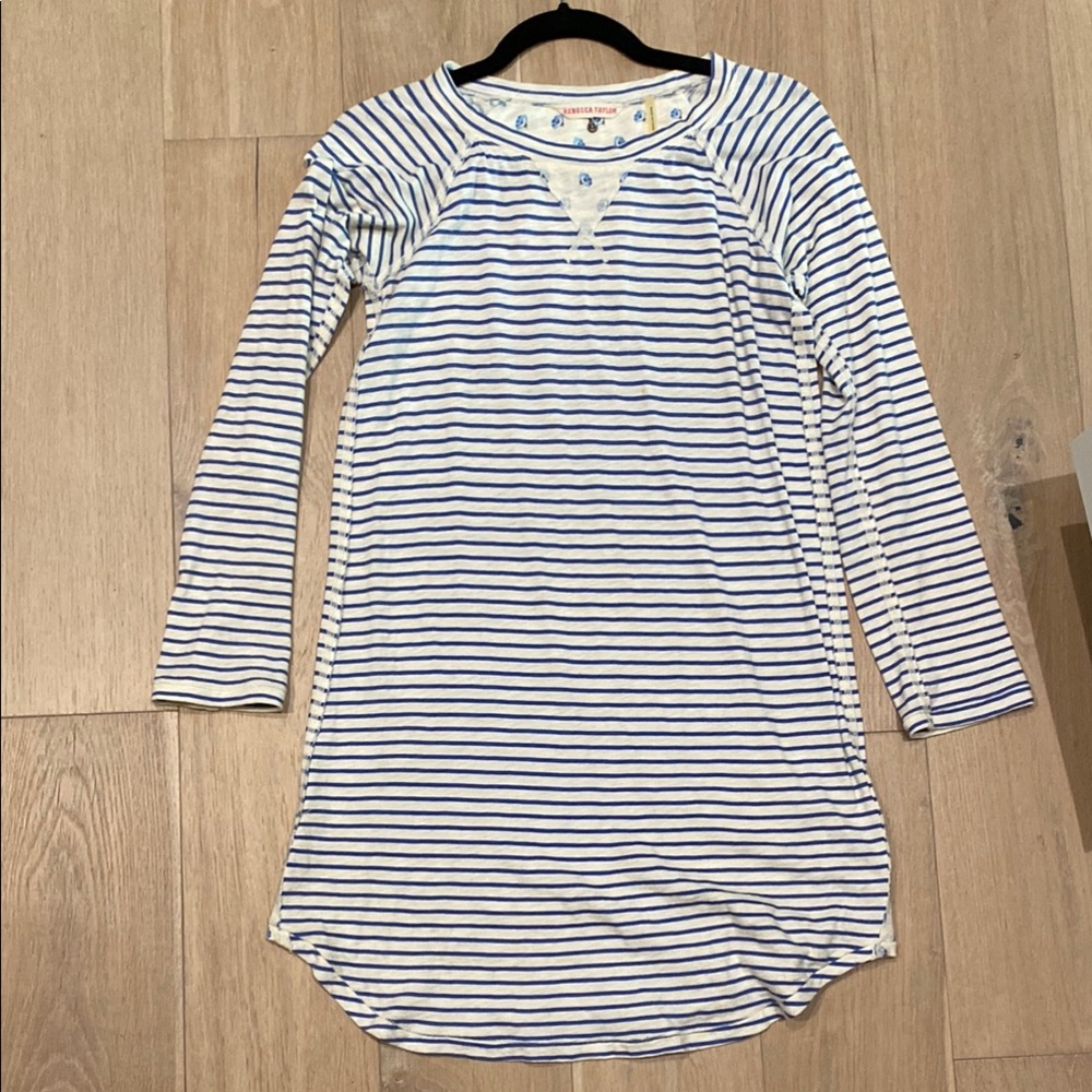 Rebecca Taylor Blue and White Striped dress